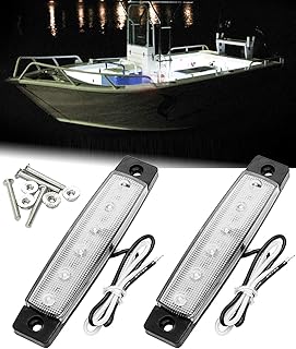 LED Interior Boat Lights, Utility Slim Strip Bar Light Fit Courtesy Lighting Cockpit Lights Navigation Light White (Pack of 2)