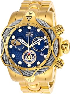 Relógio masculino de quartzo Reserve com pulseira de aço inoxidável, dourado, 26 (modelo: 26655), Dourado, Relógio de quartzo