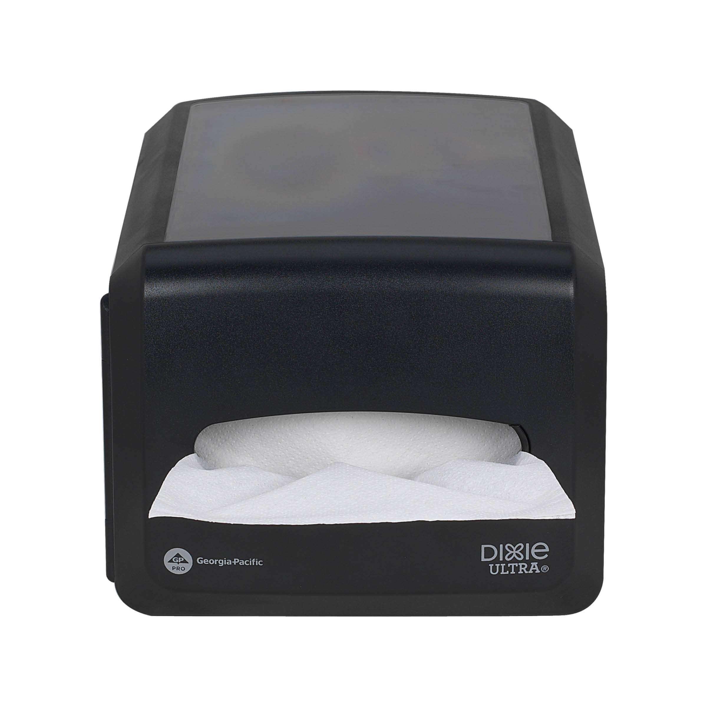 Dixie Ultra Countertop Interfold Napkin Dispenser by GP PRO (Georgia-Pacific); Black; 54510A; Holds 500 Napkins; 8.200