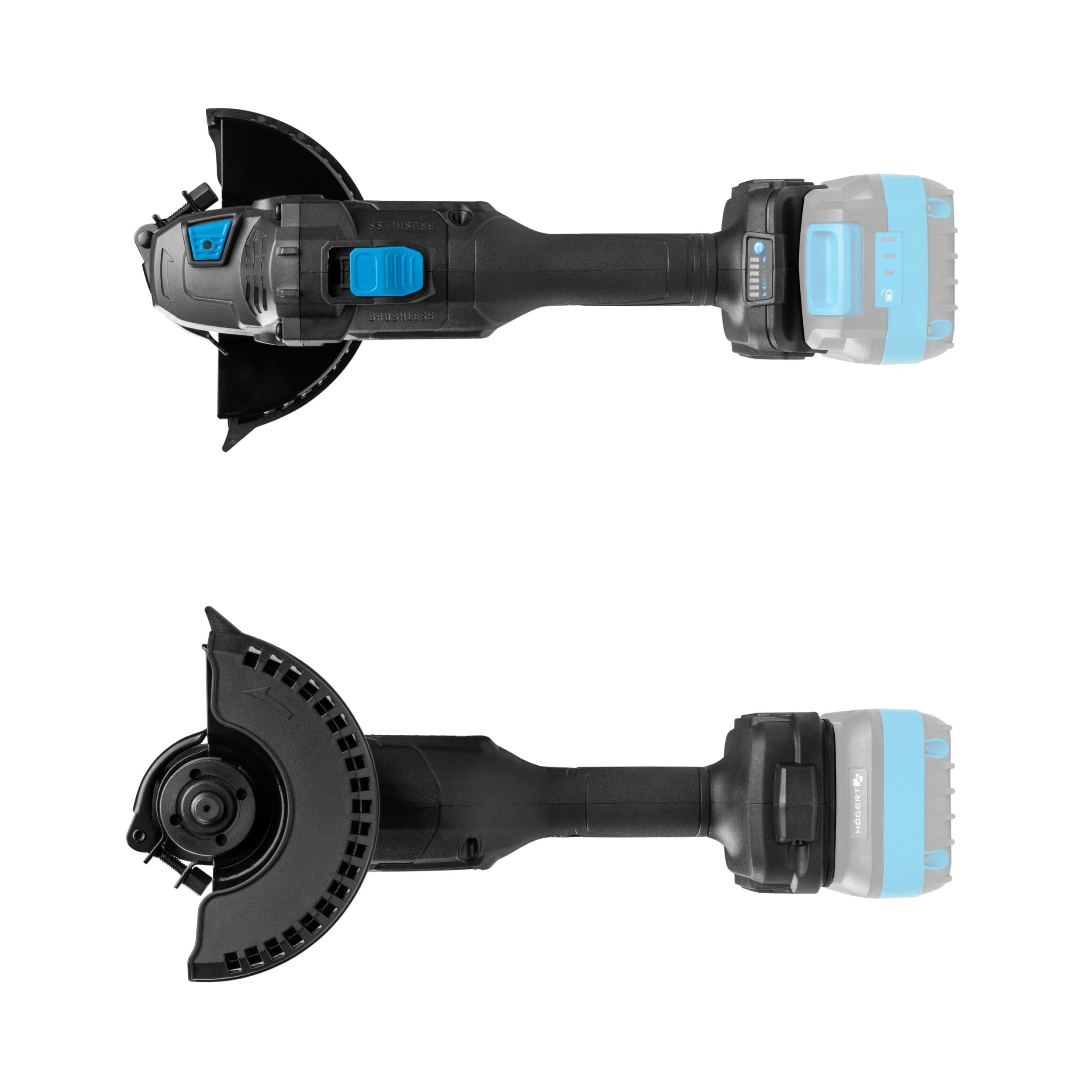 HÖGERT TECHNIK Smerigliatrice angolare a batteria 125 mm 18V brushless, troncatrice senza fili con regolazione velocità, flex per tagliare, levigare e sbavare metallo, senza batteria inclusa