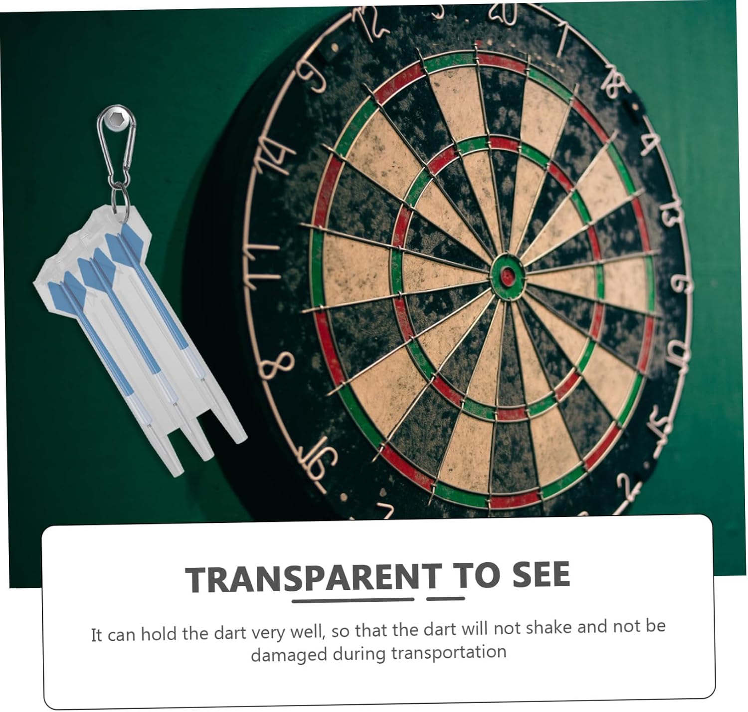 Darts Storage Case Portable Carrying Box Plastic Container Wear-resistant Holder for Steel Darts Outdoor Use White