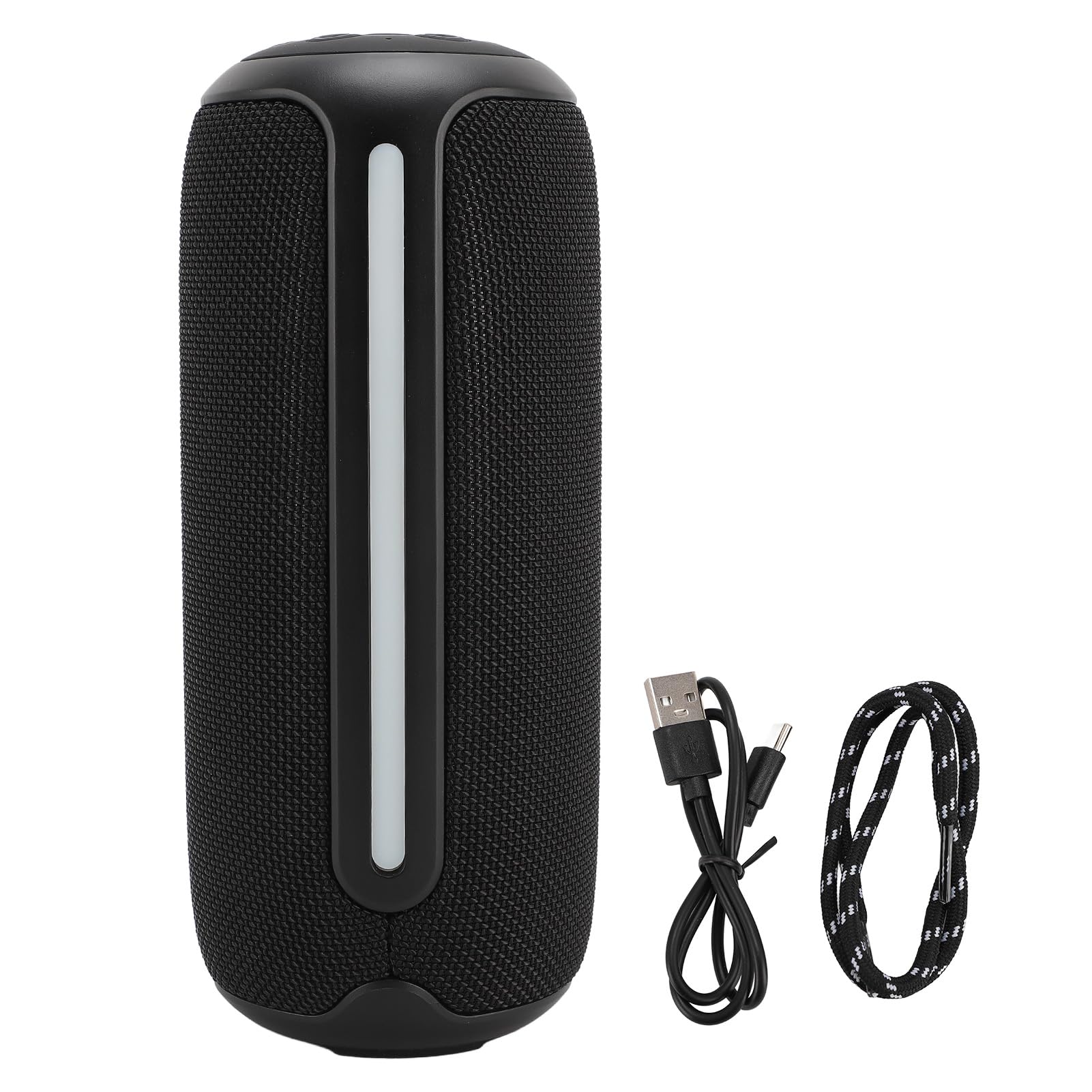 Przenośny Głośnik Bluetooth, Wodoodporny Głośnik IPX4 z Kolorowymi Migającymi światłami, Wbudowana Bateria 3600 MAh, Cały dzień Odtwarzania, Parowanie TWS, Mały Głośnik do Domu /