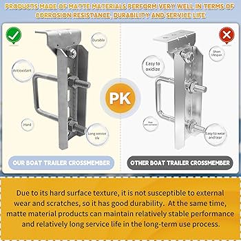 CE SMITH 15 In. Heavy Duty Galvanized Trailer Bunk Bolster Bracket #10196G - Foto 3