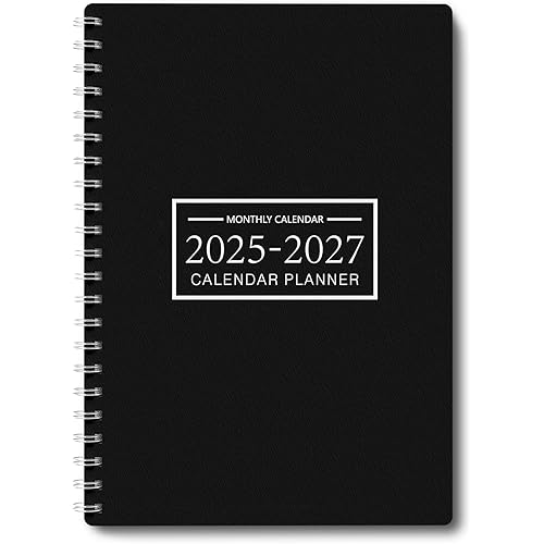 Monthly Planner July 2025 - June 2027, Monthly Planner for 24 Monthes, 9×11 Inch, Teacher Plan Calendar, Hard PVC Cover, Spiral Bound, Time Management Calendar, Perfect for School & Office