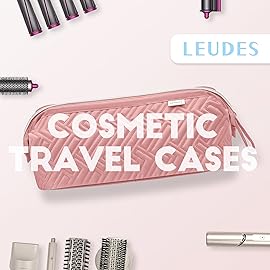 Leudes Hair Tools Travel Bag for Shark Flexstyle Carrying Case Portable Shark Hair Air Wrap Dryer Case Waterproof Dustproof Flat Curling Iron Travel Organizer (Dark Pink)