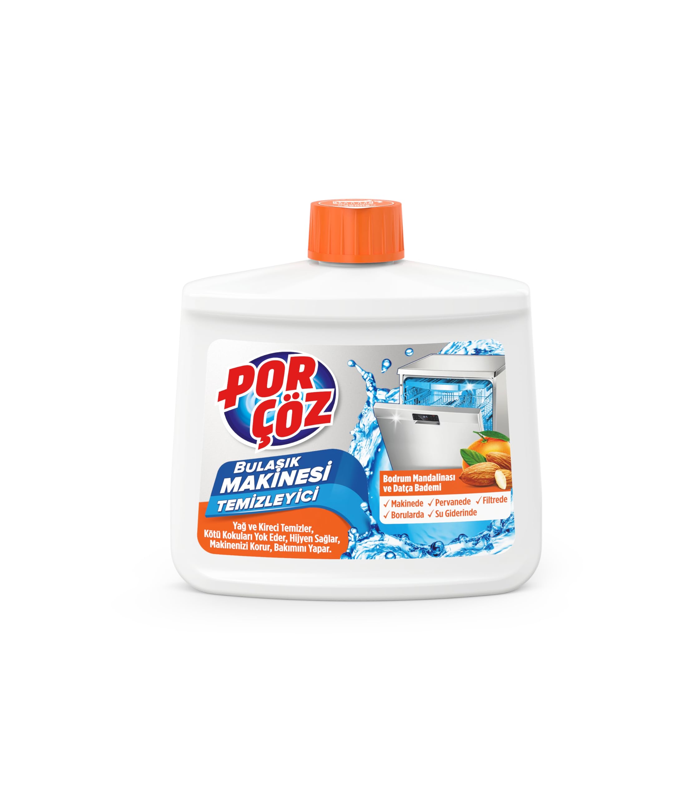 Porçöz Bulaşık Makinesi Temizleyici (Bodrum Mandalinası - Datça Bademi) 250 ml