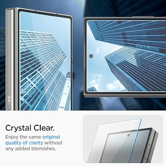 Spigen GlasTR EZ FIT Tempered Glass Screen Protector for Galaxy Z Fold 6 | 9H+ Tempered glass, Scratch resistance, Auto-align tray, Lab-tested 100% clarity, Original touch, Case-friendly, 2 Pack
