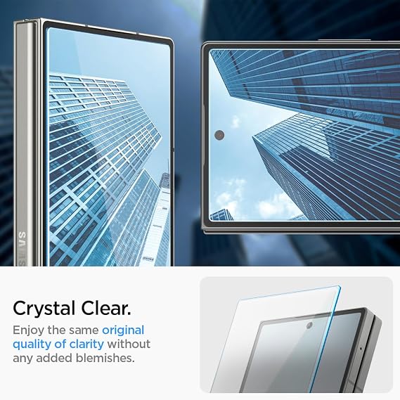 Spigen GlasTR EZ FIT Tempered Glass Screen Protector for Galaxy Z Fold 6 | 9H+ Tempered glass, Scratch resistance, Auto-align tray, Lab-tested 100% clarity, Original touch, Case-friendly, 2 Pack