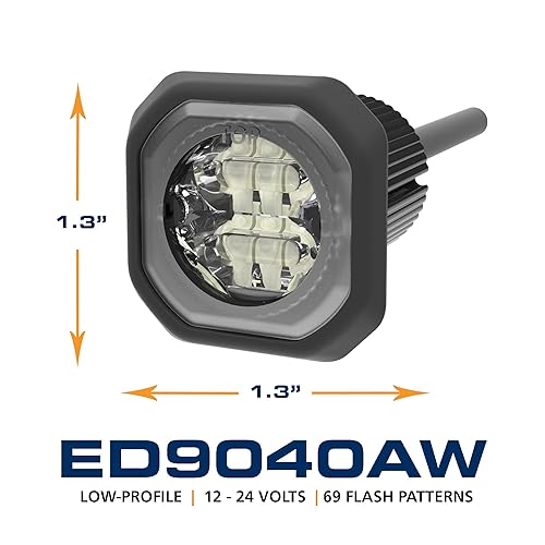 Miniatura 4 de ECCO LED de alta intensidad direccionales LED blanco ámbar 0.6 amperios 12 V 24 V 69 patrones de flash impermeable luz de advertencia luces de