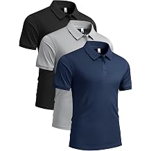 NELEUS Mens Polo Shirt Short Sleeve Quick Dry Shirts Golf Polos Collared Work Shirts for Men