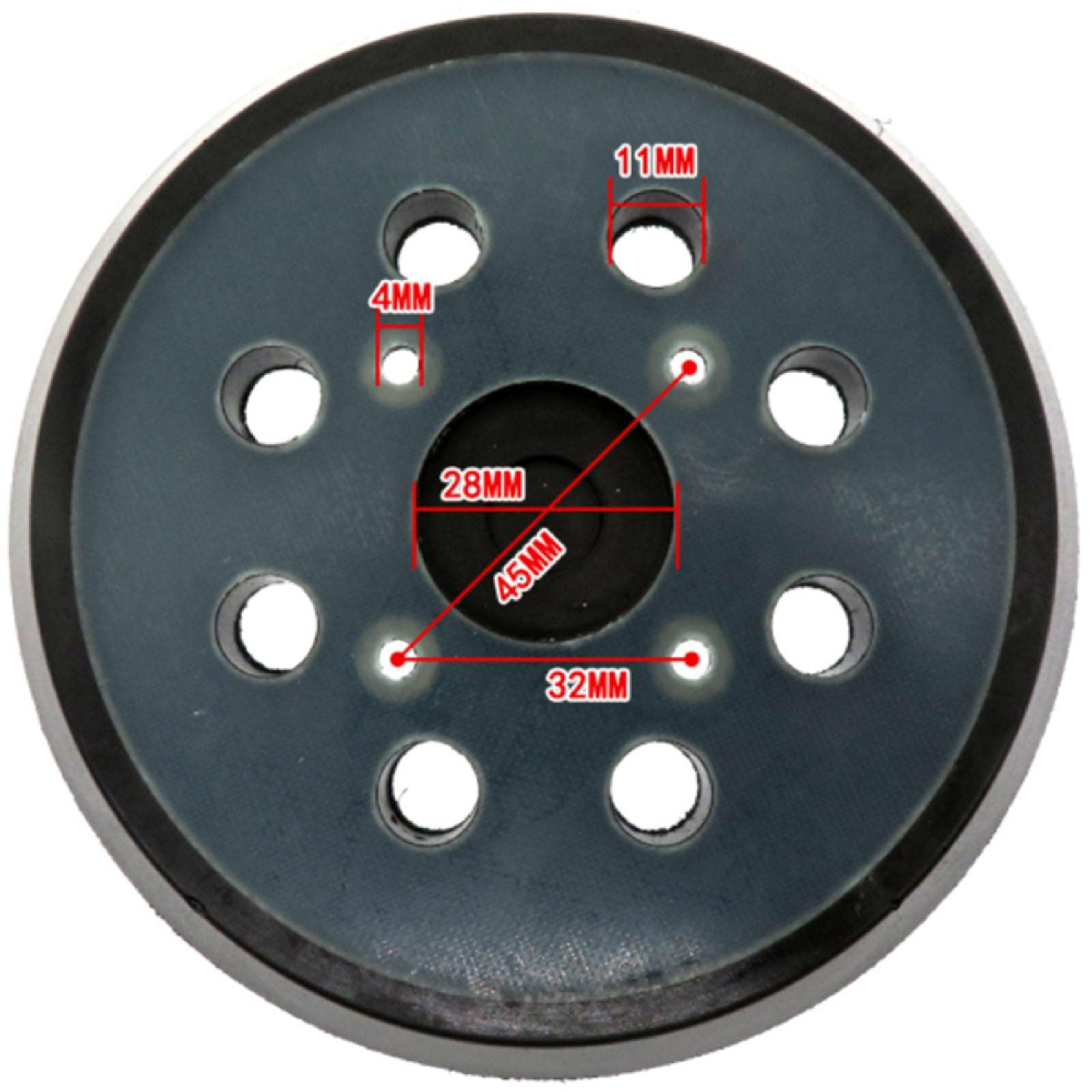 5 pollici 8 fori gancio e loop levigatrice sostituzione pad per la maggior parte delle levigatrici orbite casuale 125 MM 12 PZ