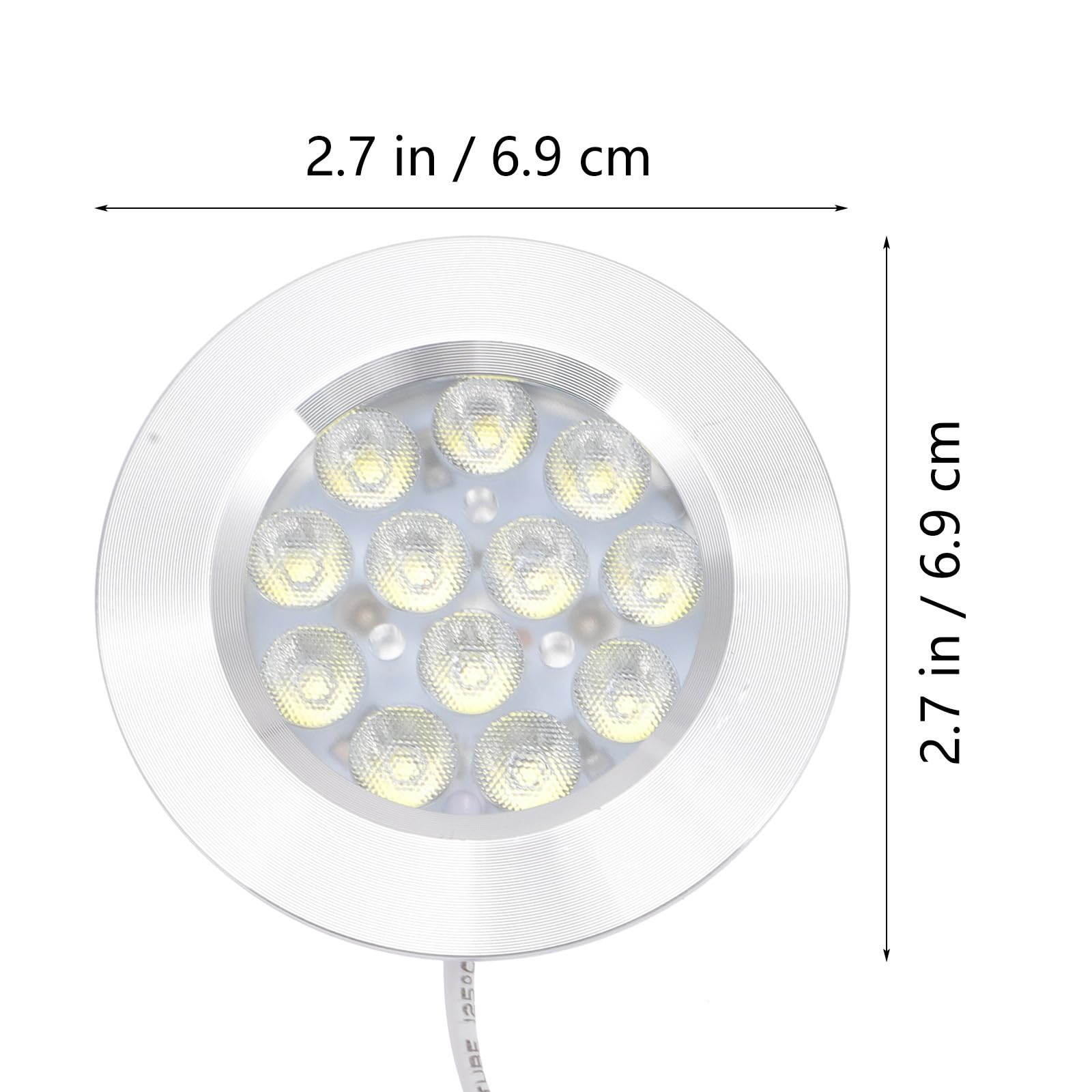 6 Pezzi Luce LED da Incasso 3w per Camper, Lega di Alluminio Bianco