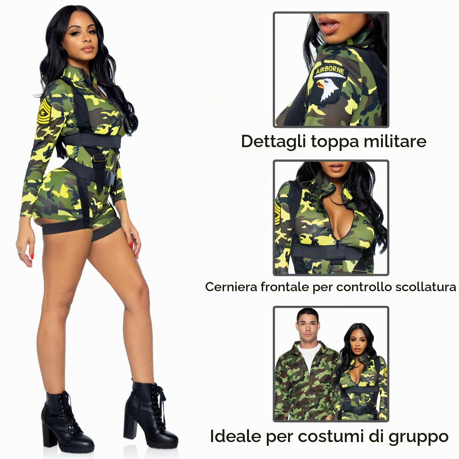 Leg Avenue Women's Sexy Camo Military Officer Costume Adult Sized Costumes