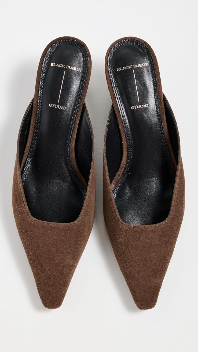 Black Suede Studio Women's Logan Pumps 50mm - Image 4