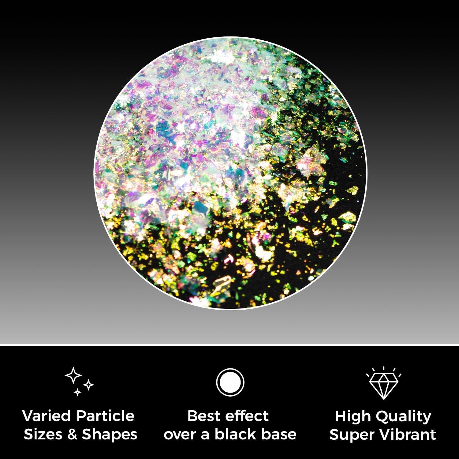 Congo SuperShift Flake 5g Rose Red Gold Green Intense ColorShift Chameleon Flake Pigment | Glitter Flake Powder for Auto Paint | Flake Powder for Epoxy, Resin, Molds, Tumblers, Nail Art