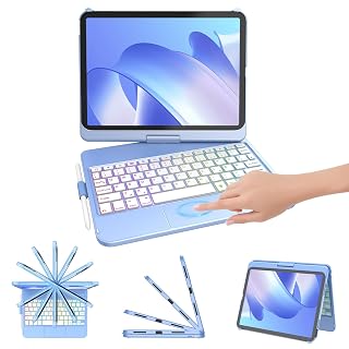 FUWANG Für iPad A16 11 (A16)/10 Gen Hülle mit Tastatur, Trackpad 360°