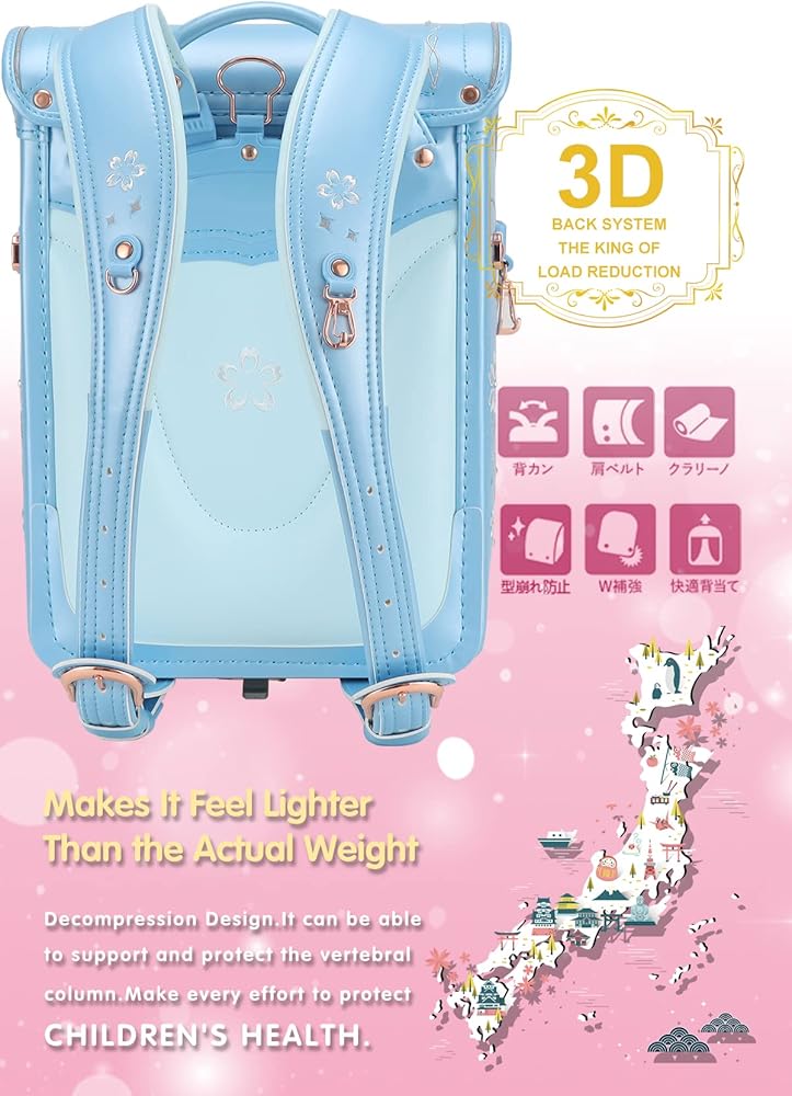 Amazon.com | IwaiLoft Ransel Randoseru Backpack Automatic Satchel