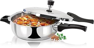Pressure Cooker 4.5 Litres Triply Stainless Steel Outer Lid Pressure Pan, Deep Fry Pan | Induction & Gas Stove Friendly | ISI-Certified, 100% Toxin-free, 5 Years Warranty | Silver