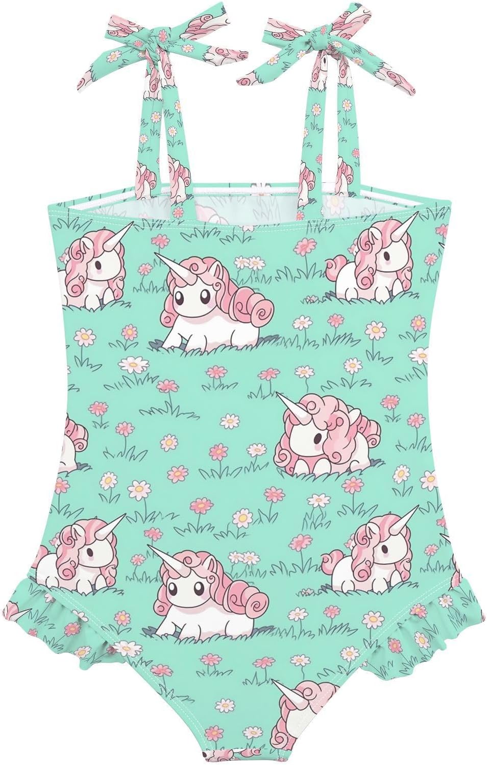 visesunny Toddler Girl Swimsuit Adjustable Strap Swimwear Pink Cute Unicorn Bathing Suits for Girls 18M-6Y