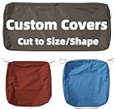 Custom Covers with Zipper, Patio Waterproof Cushion Covers Replacement, Cut to Size Sofa Couch Cushion Slipcover Sets, Thicken Velvet Cotton Linen Fabric, Bench Pillow Protector Case for Pets
