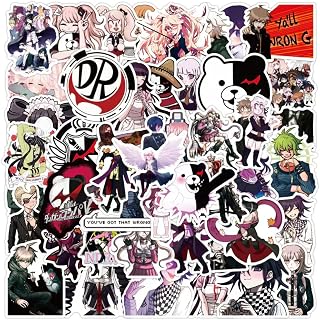 50PCS Danganronpa Stickers | Vinyl Waterproof Videos Game Danganronpa Anime Stickers for Boys Girls Teens Adults DIY Laptop Luggage Fridge Guitar Water Bottle Hydro Flask, Graffiti Danganronpa Decal