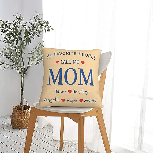 Miniatura 5 de Fundas de almohada personalizadas para mamá, papá, abuela, funda de almohada personalizada con nombres de niños, funda de almohada personalizada