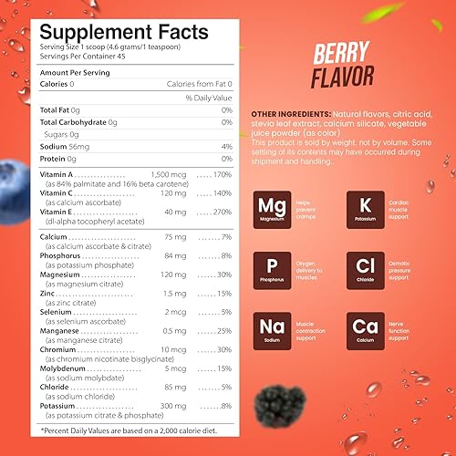 Miniatura 2 de Electrolitos en polvo  Refrescante electrolitos de recuperación de entrenamiento, sin azúcar, sin gluten y vegano, bebida de hidratación pura keto y