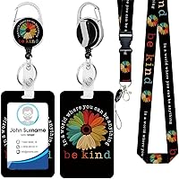 Vista 1 de Soporte para tarjeta de identificación con cordón, soporte positivo para tarjetas de identificación con carrete, retráctil, desmontable, tarjeta