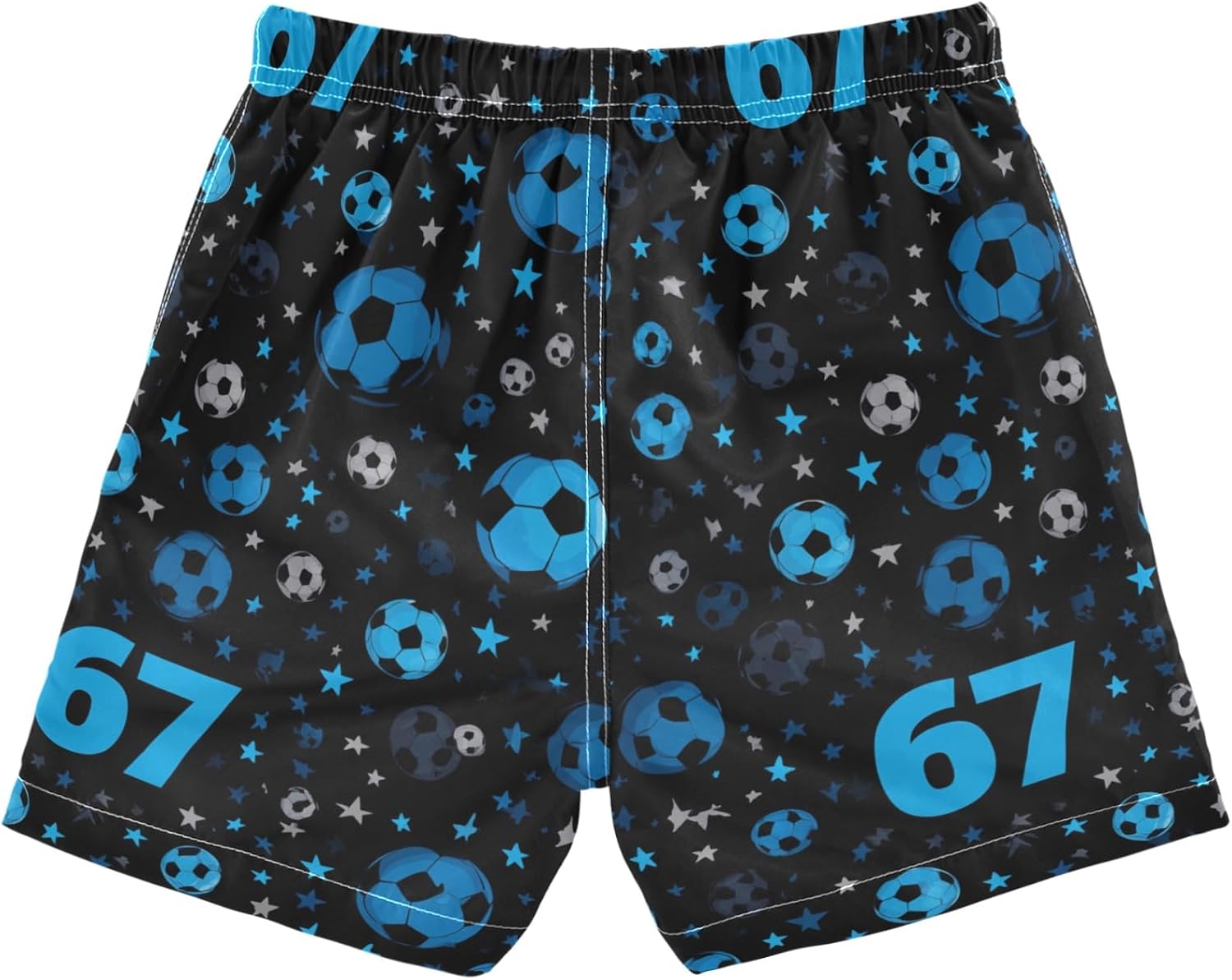 Pigsaly Boys Swim Trunks 67 Soccer Balls Stars Football Boys Board Shorts Swimsuit Swimwear 2T
