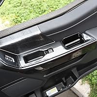 Vista 4 de Korlot Cubierta de Panel de Interruptor de Ventana de Puerta Delantera Interior de Fibra de Carbono para Ford F150 2021+ Accesorios de Decoración