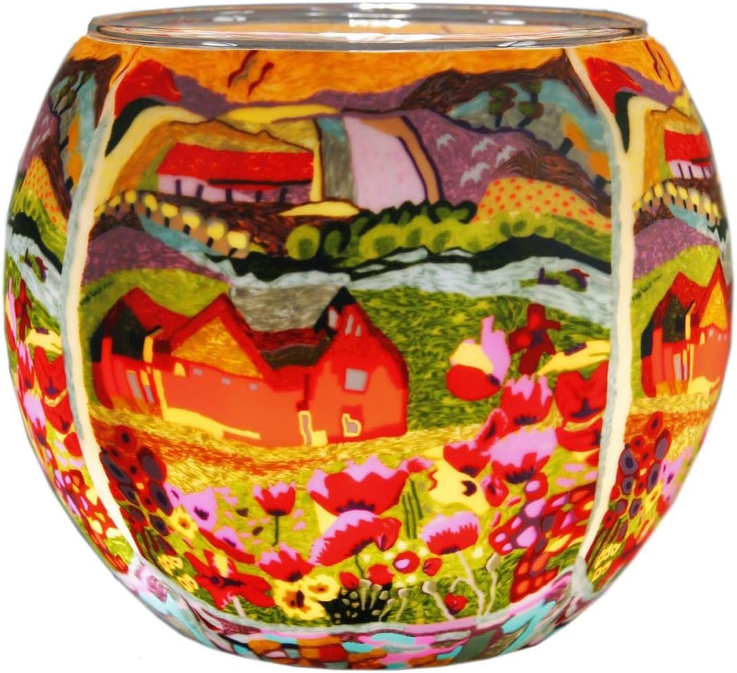 Dream House Glowing Tea-Light Holder, Multi-Colour, 10.5 x 10.5 x 9 cm