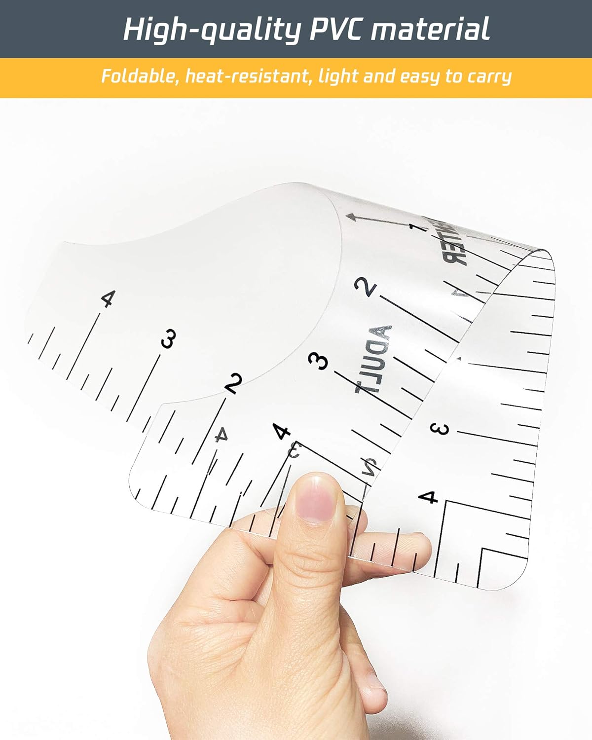 6 Pcs T-Shirt Ruler Guide Alignment Tool to Center Designs T-Shirt for Adult Youth Toddler Infant (Transparent)