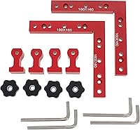 Vista 7 de Deadwood Crafted Tools Juego de abrazaderas de ángulo recto de 90 grados, abrazaderas de esquina cuadradas de 6.3 x 6.3 pulgadas para carpintería