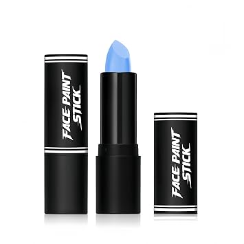Face Body Paint Stick 7 Colors Face Painting for Softball Football Baseball Lacrosse for Halloween Special Effects Cosplay Costume Parties 05 Light Blue
