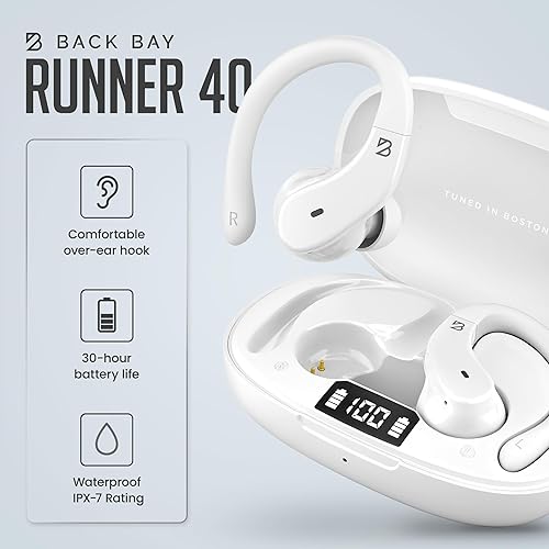 Miniatura 3 de Back Bay Audio - Auriculares inalámbricos para correr, auriculares envolventes con Bluetooth para entrenamiento, auriculares Bluetooth inalámbricos