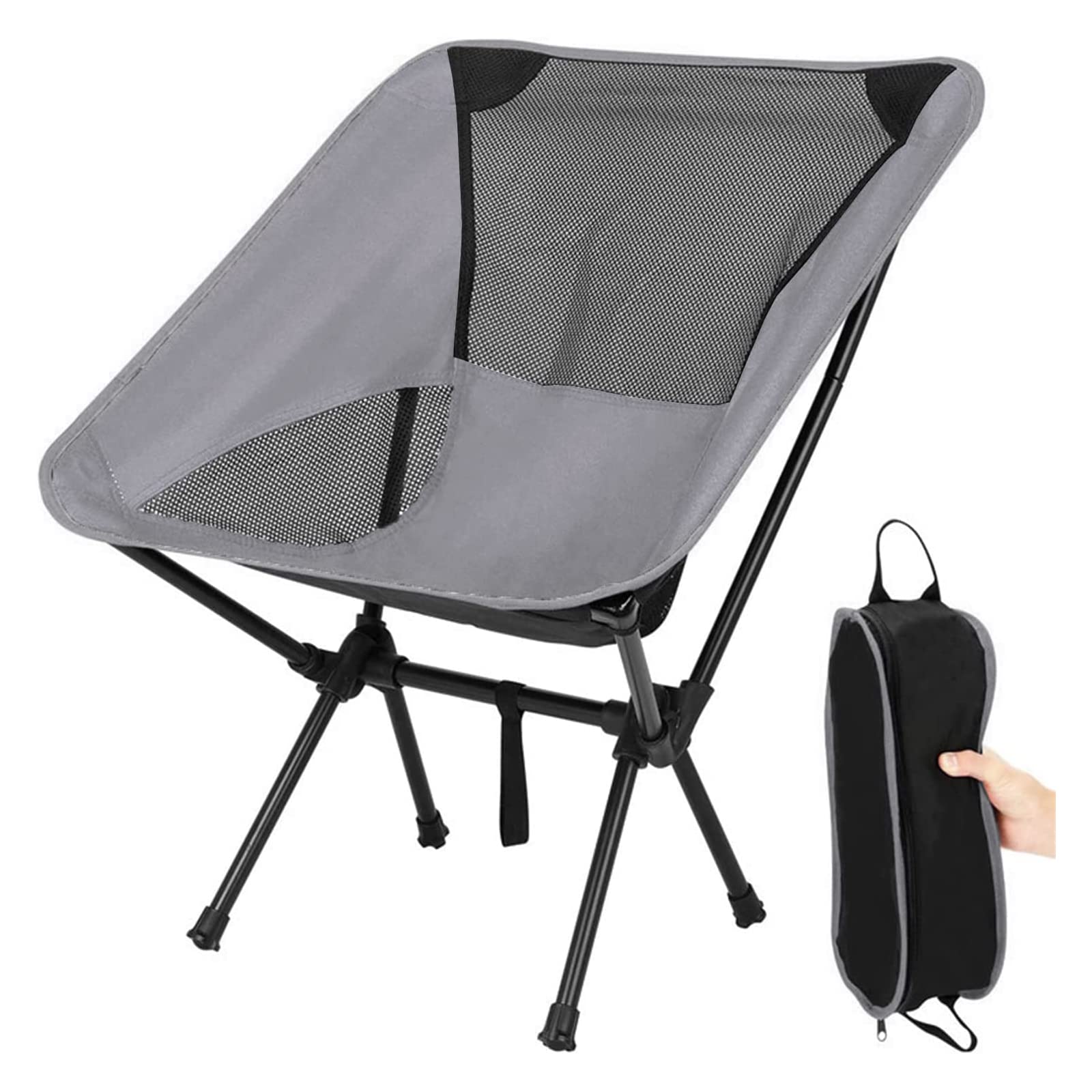 BDVEEZX Silla Plegable Camping — Portátil Silla de Campismo con Bolsa de