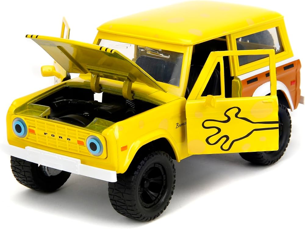 ミニカー 1:24 SpongeBob SquarePants 1973 Ford Spongebob Squarepants 1:24 1973 Ford Bronco Die-Cast Car