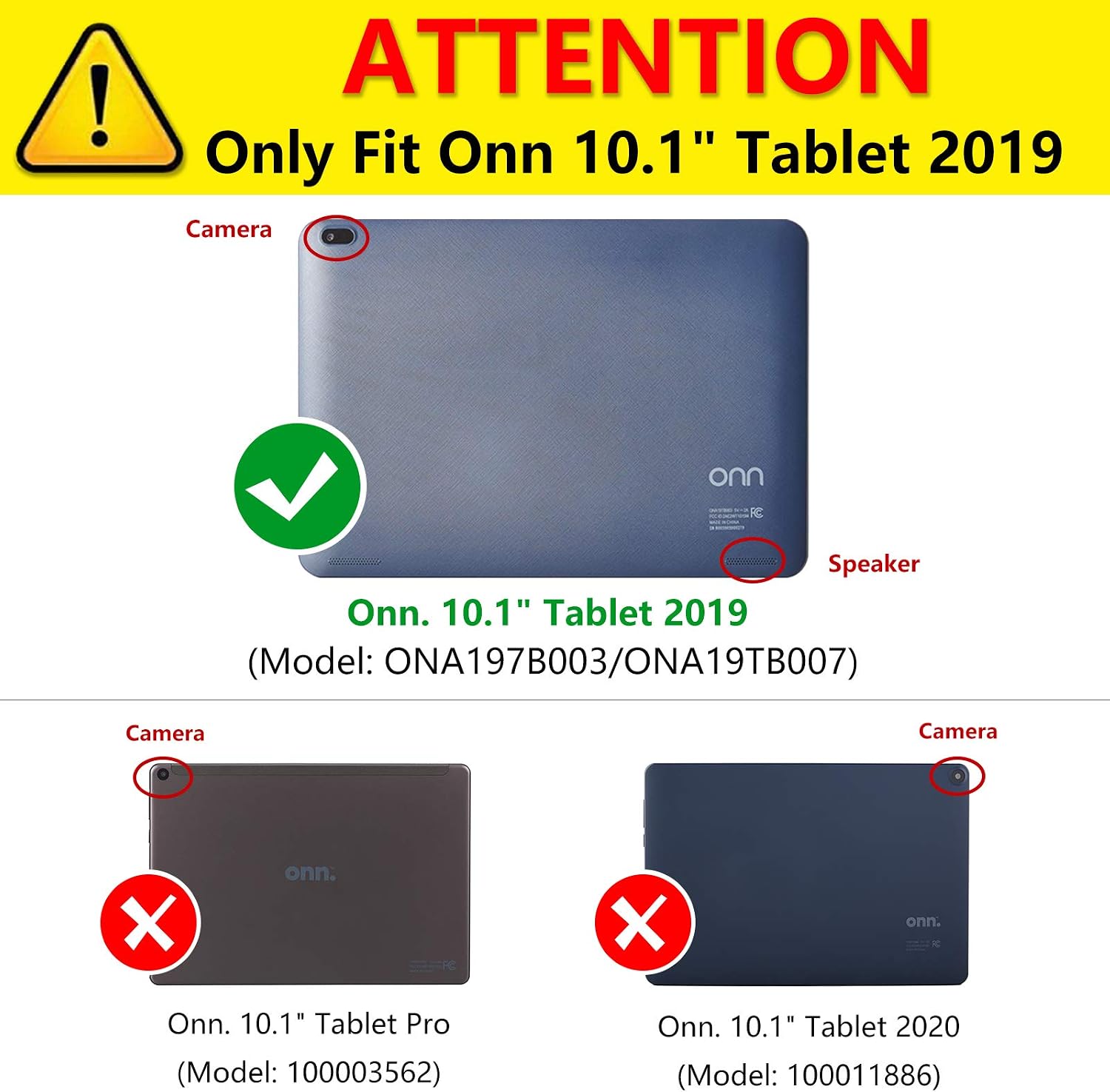 Fintie Case for Onn 10.1 inch Tablet 2019, Premium Vegan Leather Folio Protective Stand Cover with Pencil Holder for ONN. 10 (Model ONA197B003 / ONA19TB007) Tablet - Black