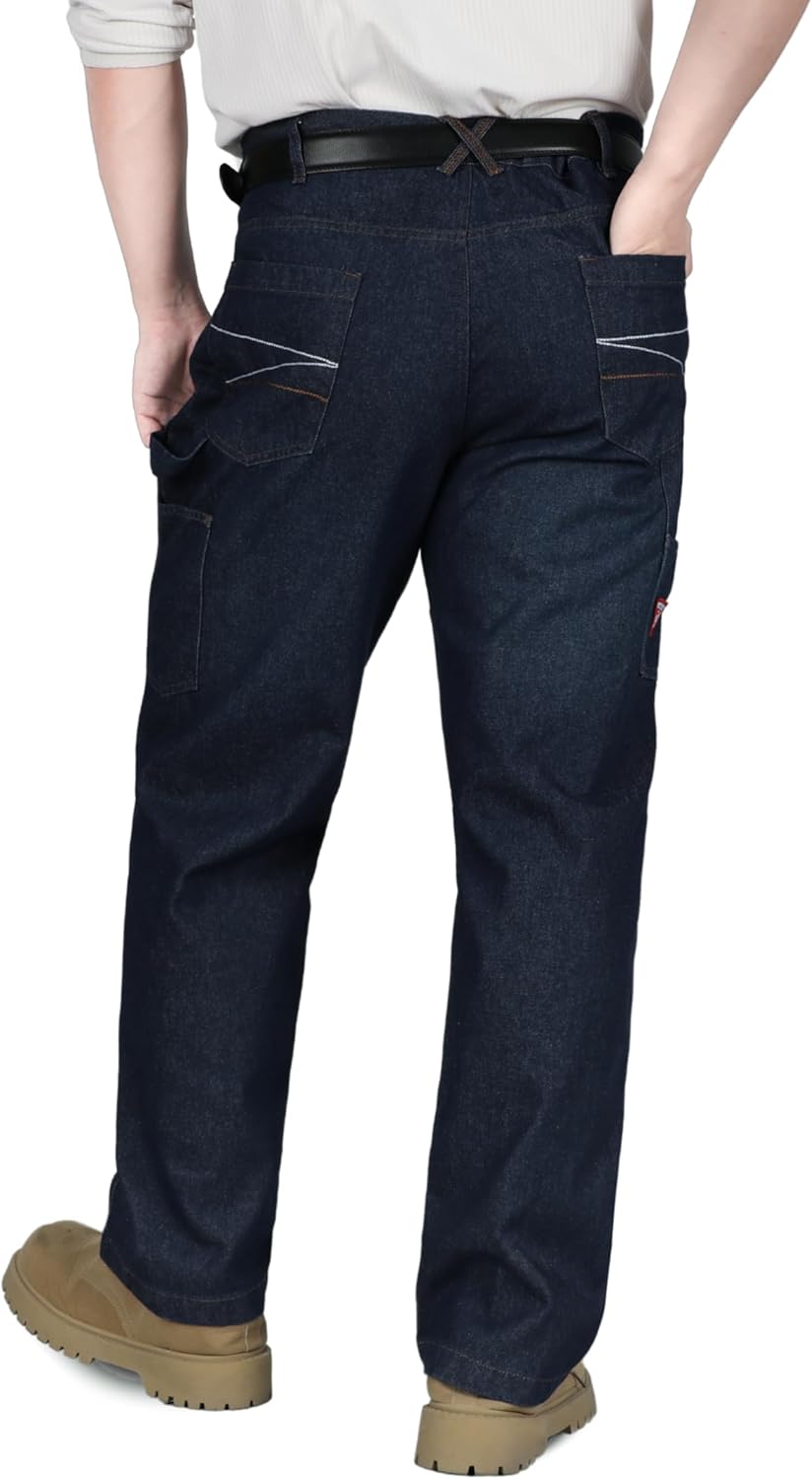 TICOMELA FR Pants for Men Flame Resistant Carpenter 100% Cotton Pre-Washed Fire Retardant Jeans - Image 6
