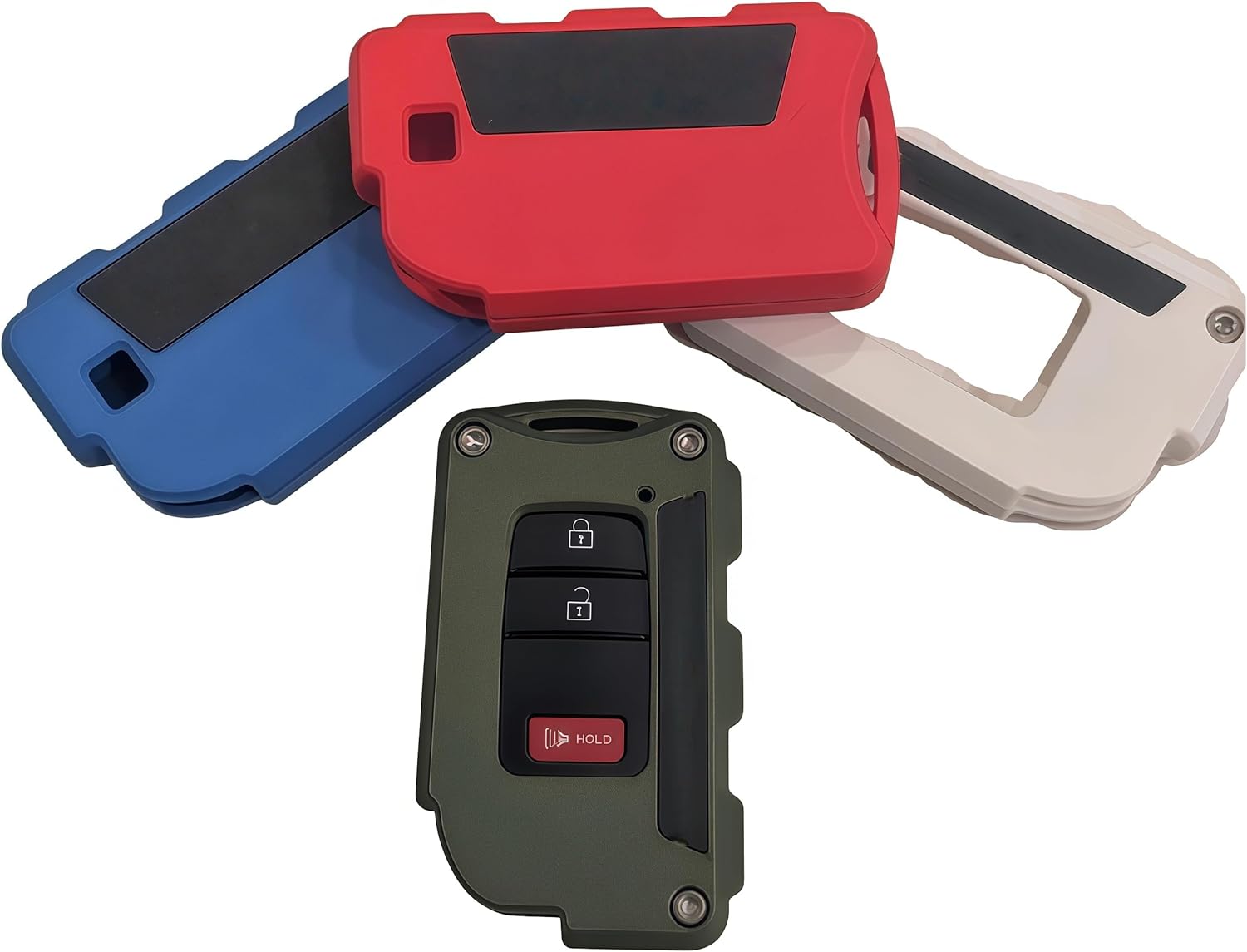 Compatible with 4th Gen Toyota for Tacoma Key Fob Case – Protective Cover for Remote – Durable & Stylish Design (Blue)