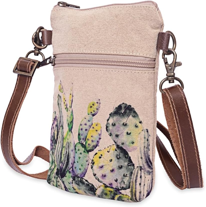 COTT N CURLS Cactus - Wristlet Wallets for Women, Crossbody Purse, Book Bag, Tote Bag, Cell Phone Purse, Small Pouch