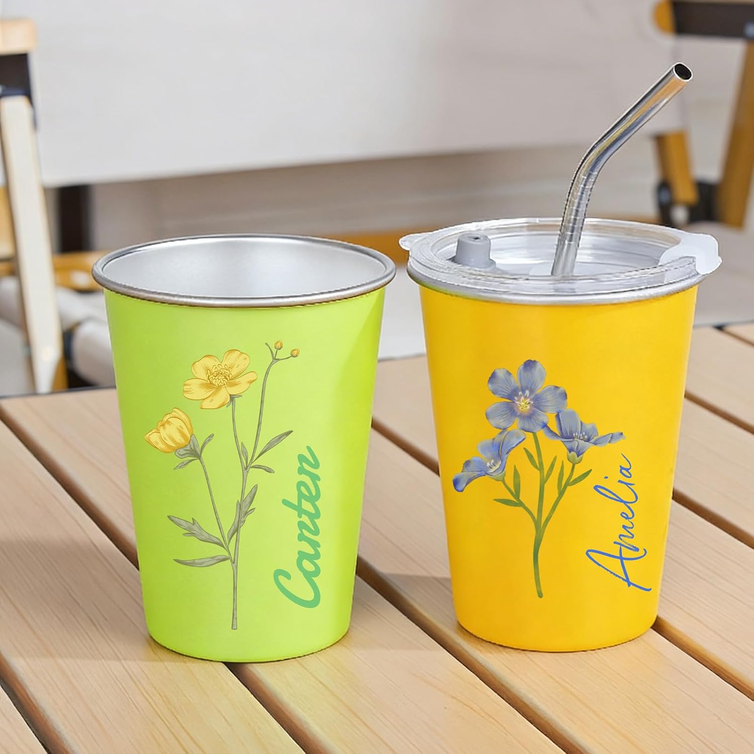 Custom Wedding Stainless Steel Tumbler - Personalized Wedding Cup with Full Color Printing, 12oz Insulated Cup for Bride & Groom, Anniversary, Guest Gift
