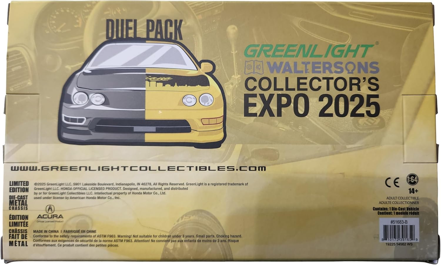 Greenlight 51683-A 2025 Waltersons Collector's Expo Raw Casting Duel Pack Limited Edition 2025 Chevy Corvette ZR1 and Raw Body Display Set