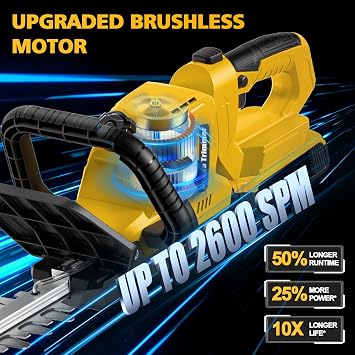 Givilo 20.4 Hedge Trimmer Cordless Compatible with Dewalt 20V MAX Battery