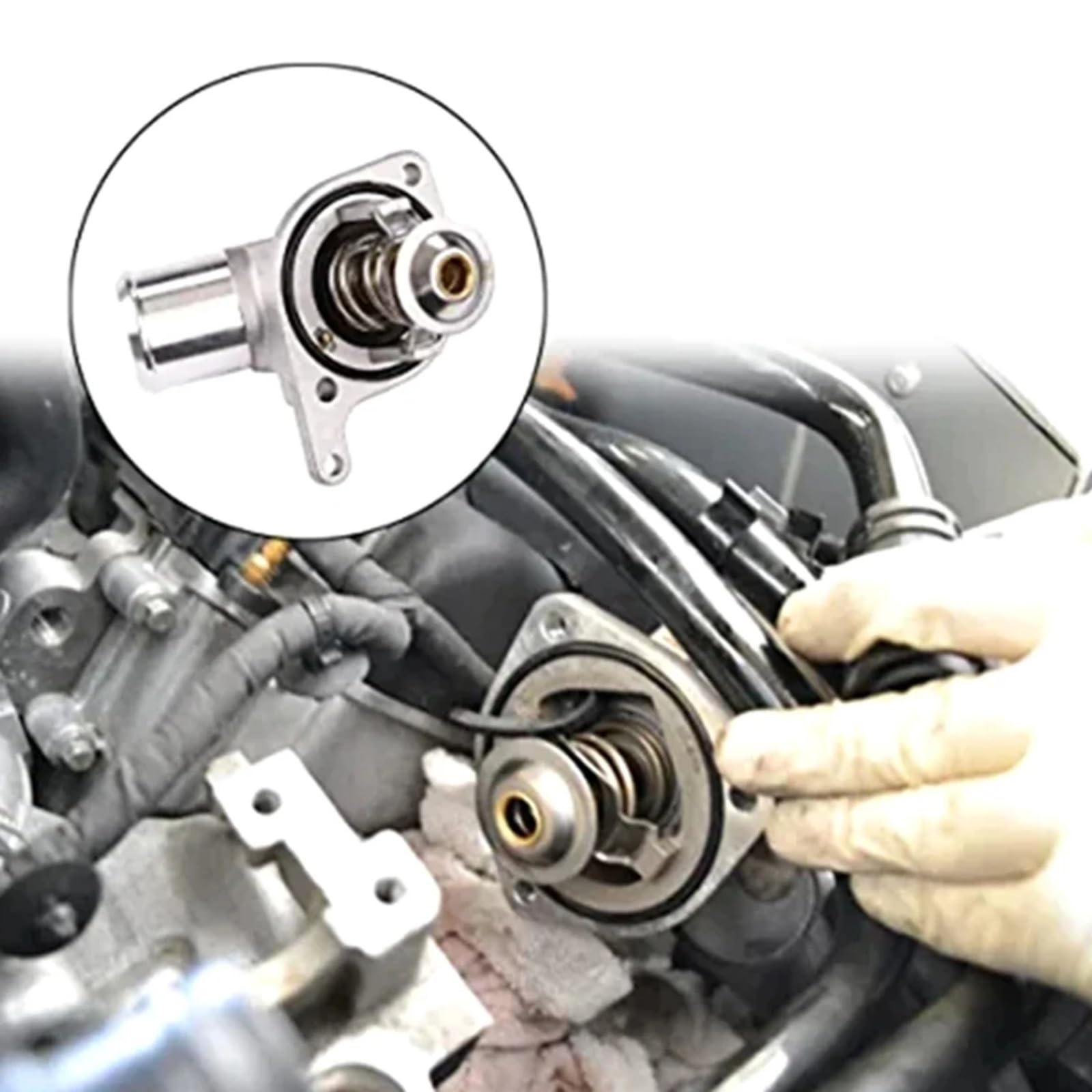 Termostato Auto Per GMC Per Sierra 1500 2500 1999-2003 12600172 | Termostato Motore Gruppo termostato del liquido di raffreddamento del motore del veicolo 12600172