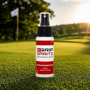 Grip Spritz - Golf Grip Cleaner & Restorer Spray 3-in-1 Clean, Rejuvenate, Preserve Tackiness - Remove Oil & Dirt to Enhance Club Feel, Control, Accuracy - Golf Bag Accessory USGA Approved