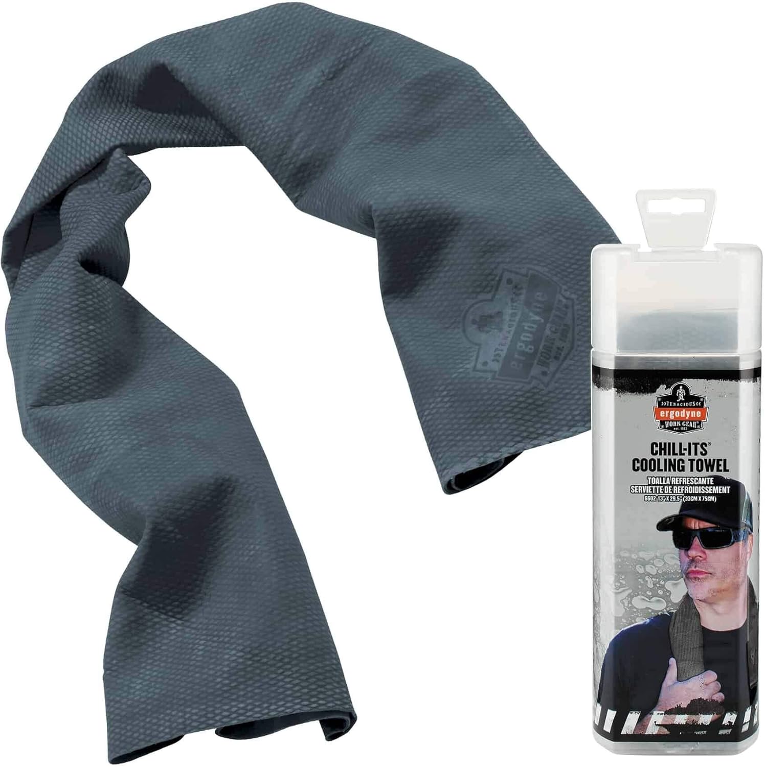 Ergodyne Chill Its 6602 Cooling Towel, Long Lasting Cooling Relief, Gray : Everything Else