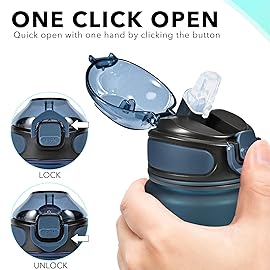 Enerbone 32 oz Drinking Water Bottle with Times to Drink and Straw, Motivational with Carrying Strap, Leakproof BPA & Toxic Free, Ensure You Drink Enough Water for Fitness Gym Outdoor