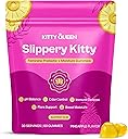 KITTYQUEEN Slippery Kitty Feminine Probiotic and Moisture Gummies, Pineapple Flavor, Women’s Probiotic Gummies for Vaginal Health, pH Balance, Odor Control, Flora Support and Moisture Boost, 60 Count
