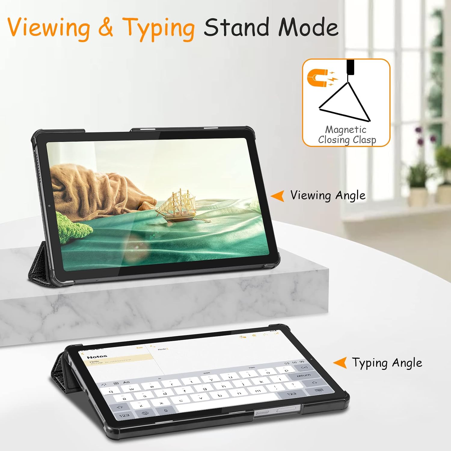 Fintie Slim Stand Case for Lenovo Tab M9 TB-310FU 9" / Nook 9" 2024 | Ultra Slim Lightweight Tri-Fold Stand Cover, Shockproof Protection, Viewing & Typing Angles, Auto Wake/Sleep